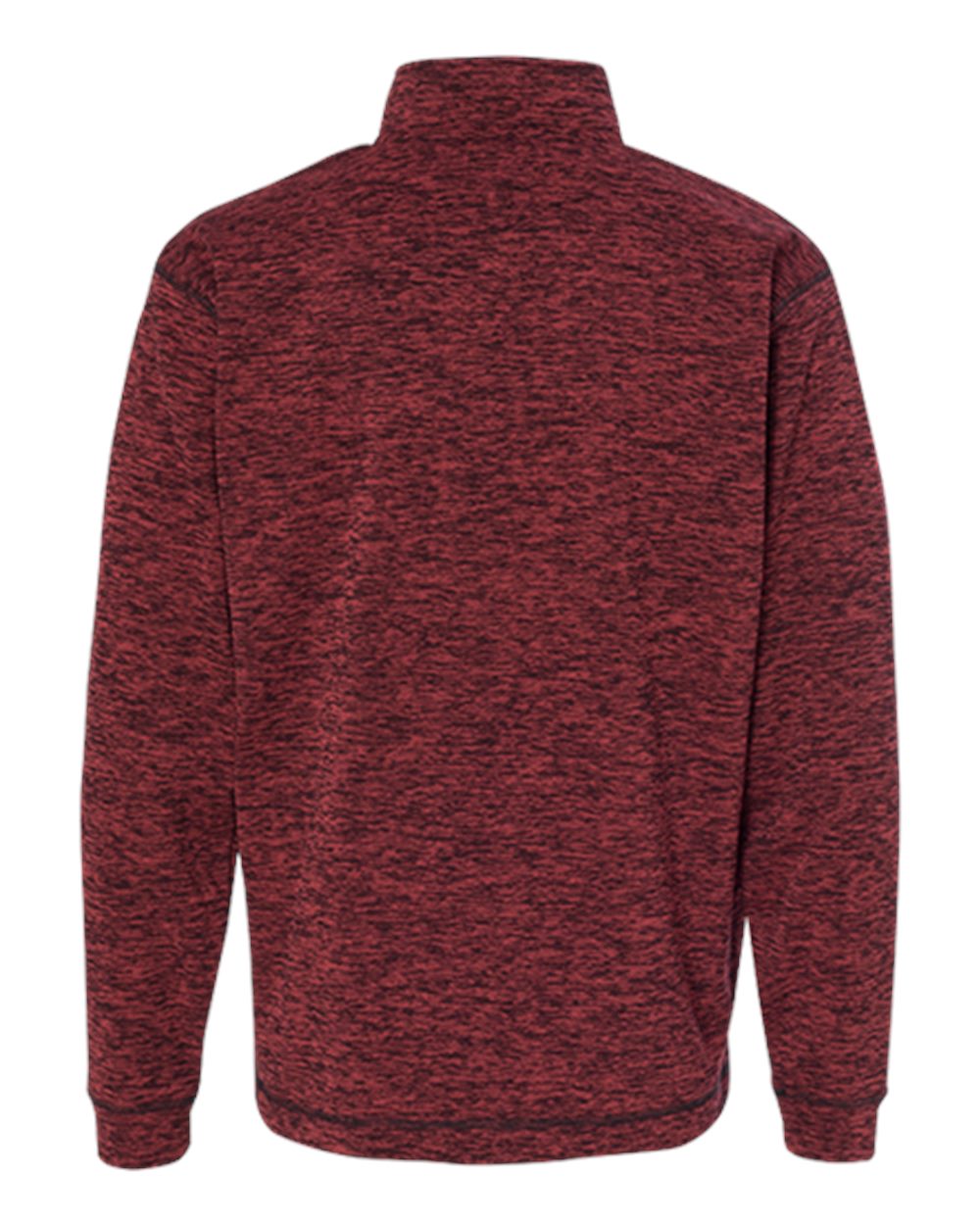 Men's Cosmic Fleece Quarter-Zip Sweatshirt - Back - B24528713 - Red Fleck