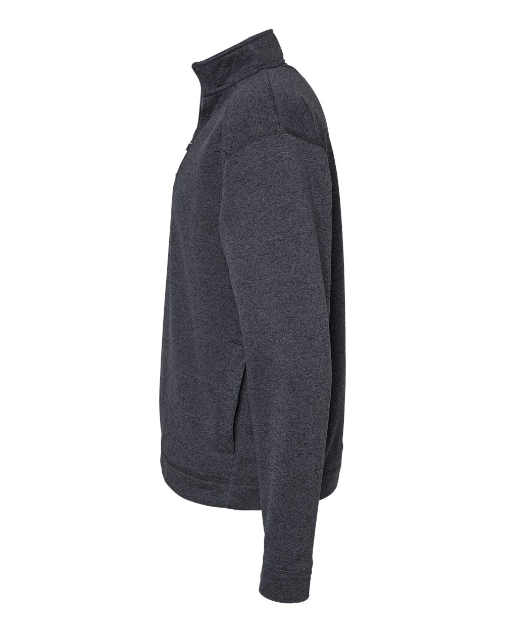 Men's Cosmic Fleece Quarter-Zip Sweatshirt - DirectSide - B24528343 - Onyx Fleck