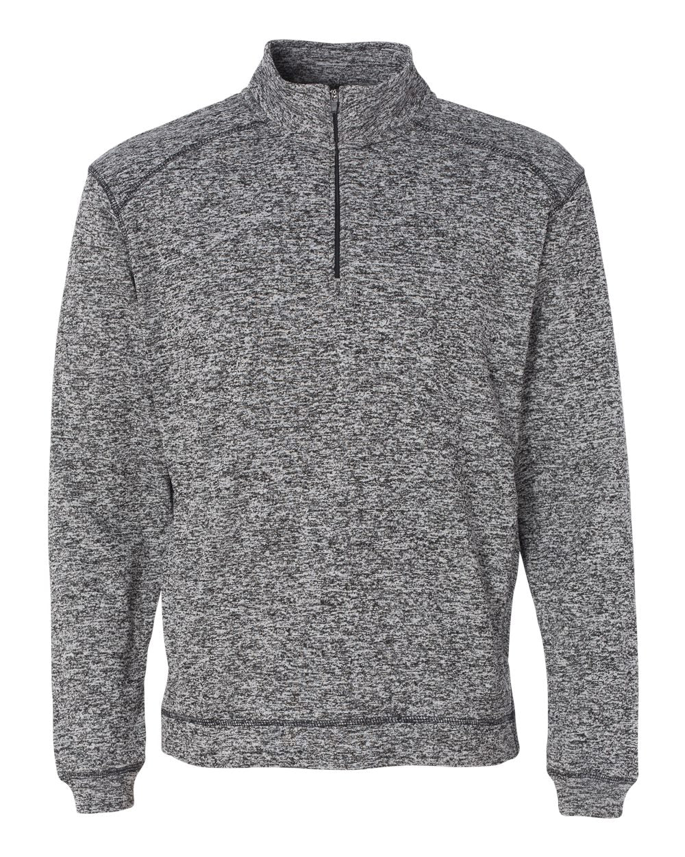 Men's Cosmic Fleece Quarter-Zip Sweatshirt - Front - B24528133 - Charcoal Fleck