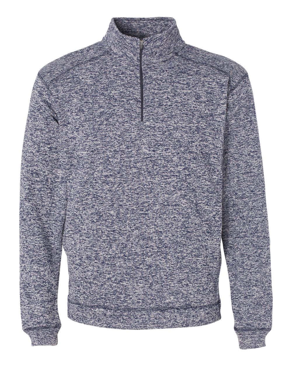 Men's Cosmic Fleece Quarter-Zip Sweatshirt - Front - B24528653 - Navy Fleck