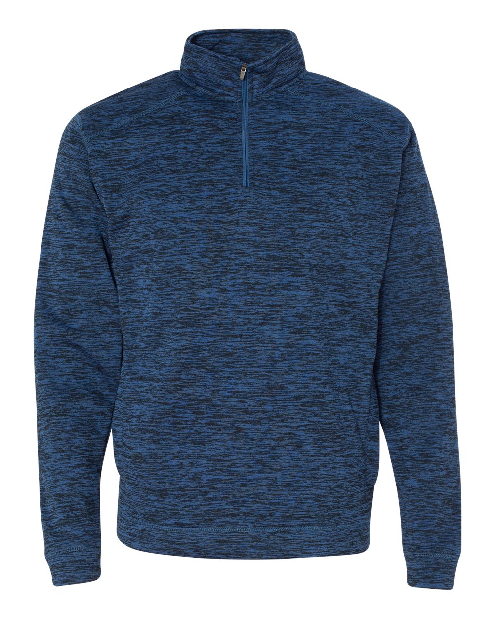Men's Cosmic Fleece Quarter-Zip Sweatshirt - Front - B24528753 - Royal Fleck
