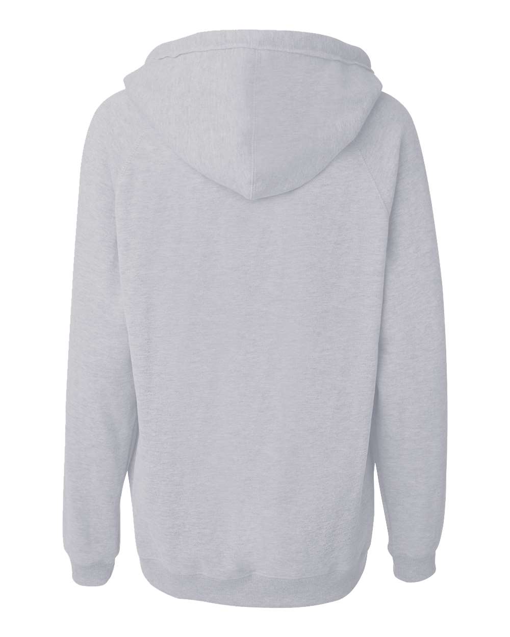 Women's Sueded V-Neck Hooded Sweatshirt - Back - B20728583 - Oxford