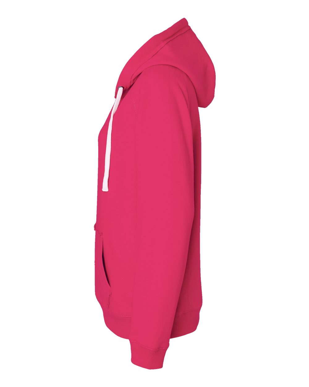 Women's Sueded V-Neck Hooded Sweatshirt - DirectSide - B20728033 - Wildberry