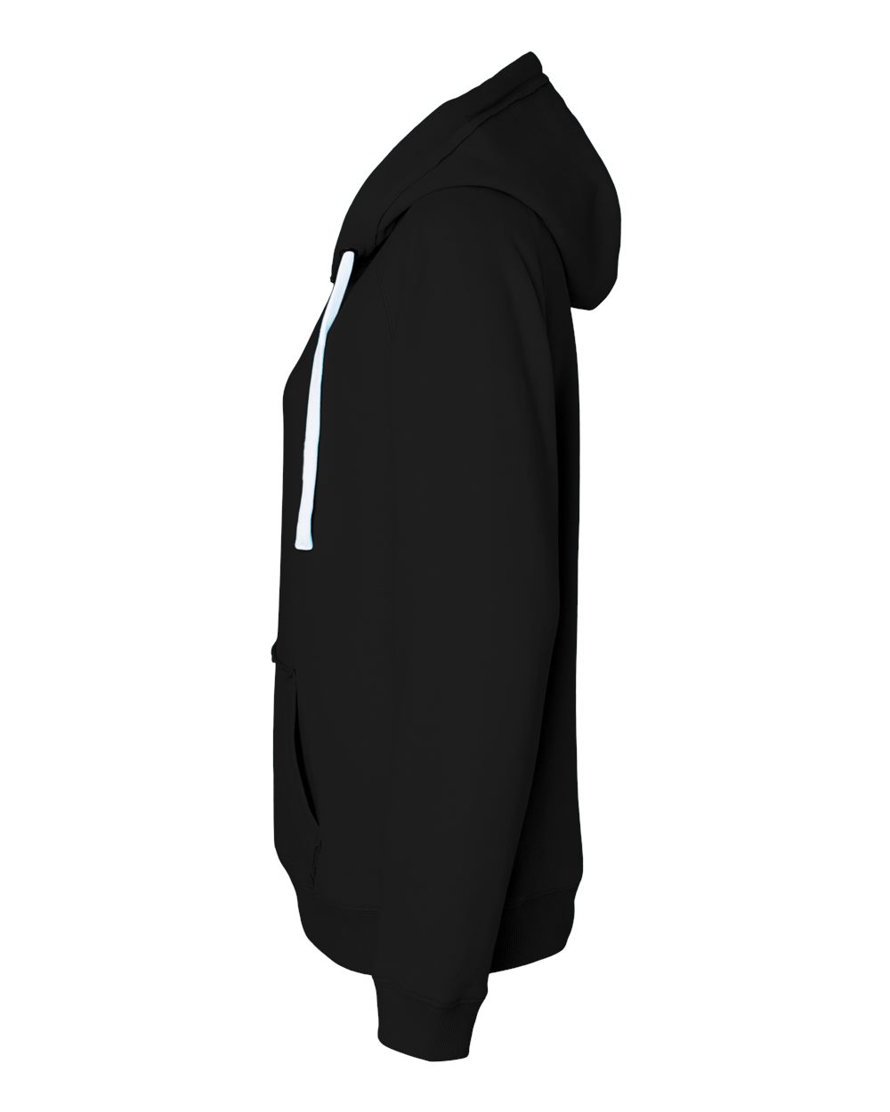 Women's Sueded V-Neck Hooded Sweatshirt - DirectSide - B20728503 - Black