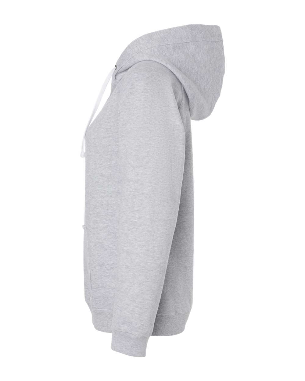 Women's Sueded V-Neck Hooded Sweatshirt - DirectSide - B20728583 - Oxford