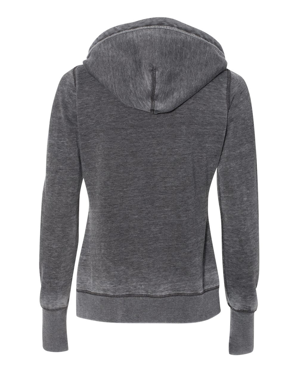 Women's Zen Fleece Hooded Sweatshirt - Back - B20328132 - Dark Smoke