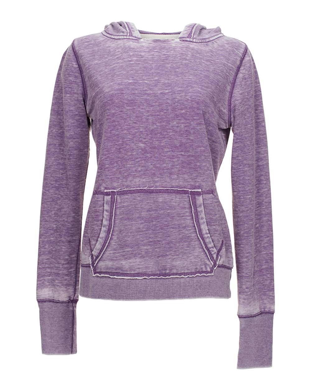 Women's Zen Fleece Hooded Sweatshirt - Front - B20328042 - Very Berry
