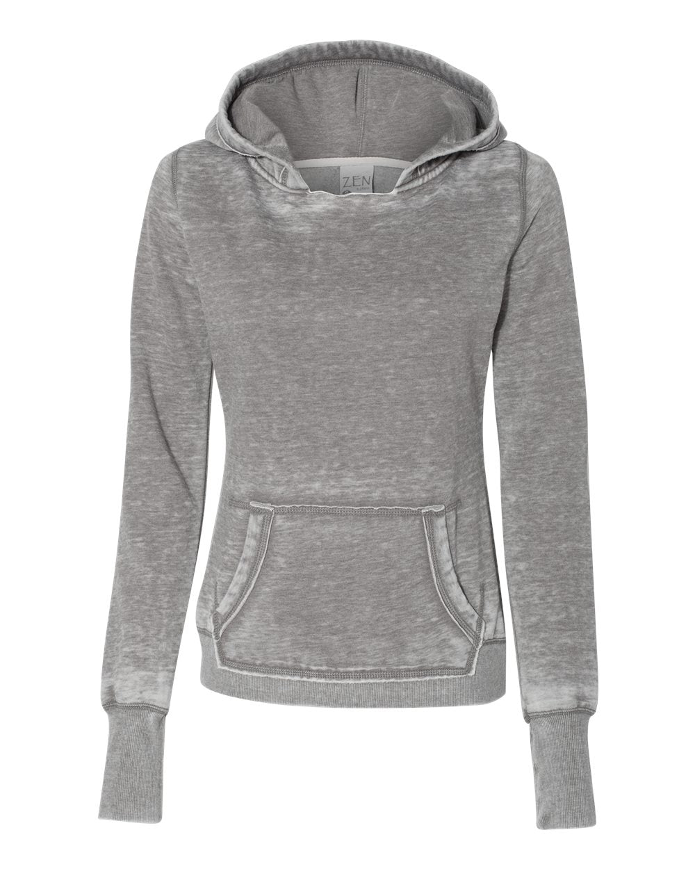 Women's Zen Fleece Hooded Sweatshirt - Front - B20328092 - Cement