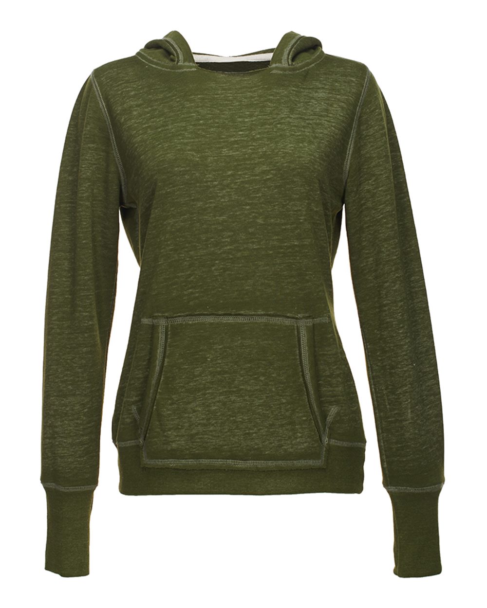 Women's Zen Fleece Hooded Sweatshirt - Front - B20328542 - Twisted Olive