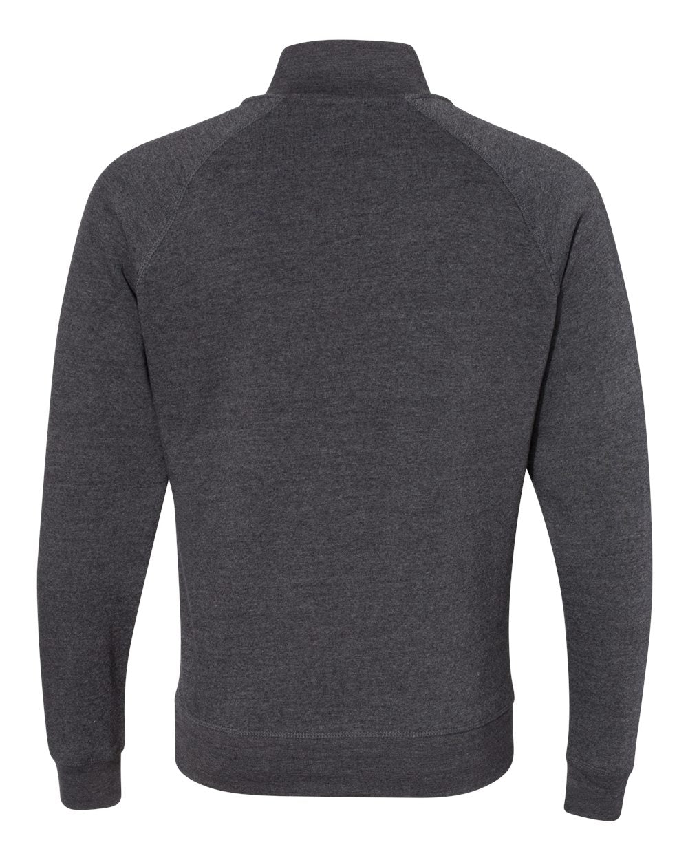 Men's Triblend Quarter-Zip Sweatshirt - Back - B33028508 - Black Triblend