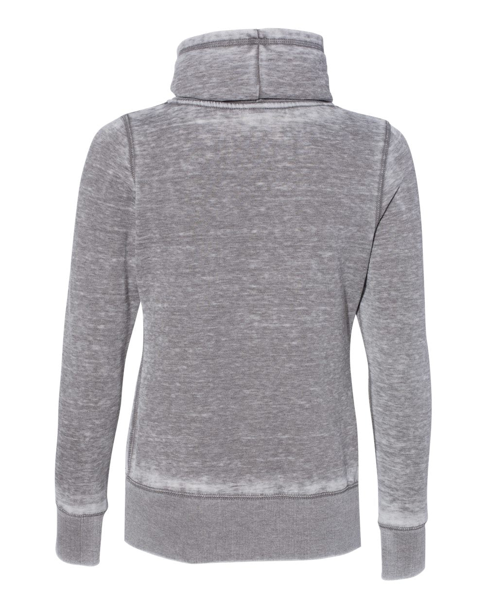 Women’s Zen Fleece Cowl Neck Sweatshirt - Back - B33128093 - Cement