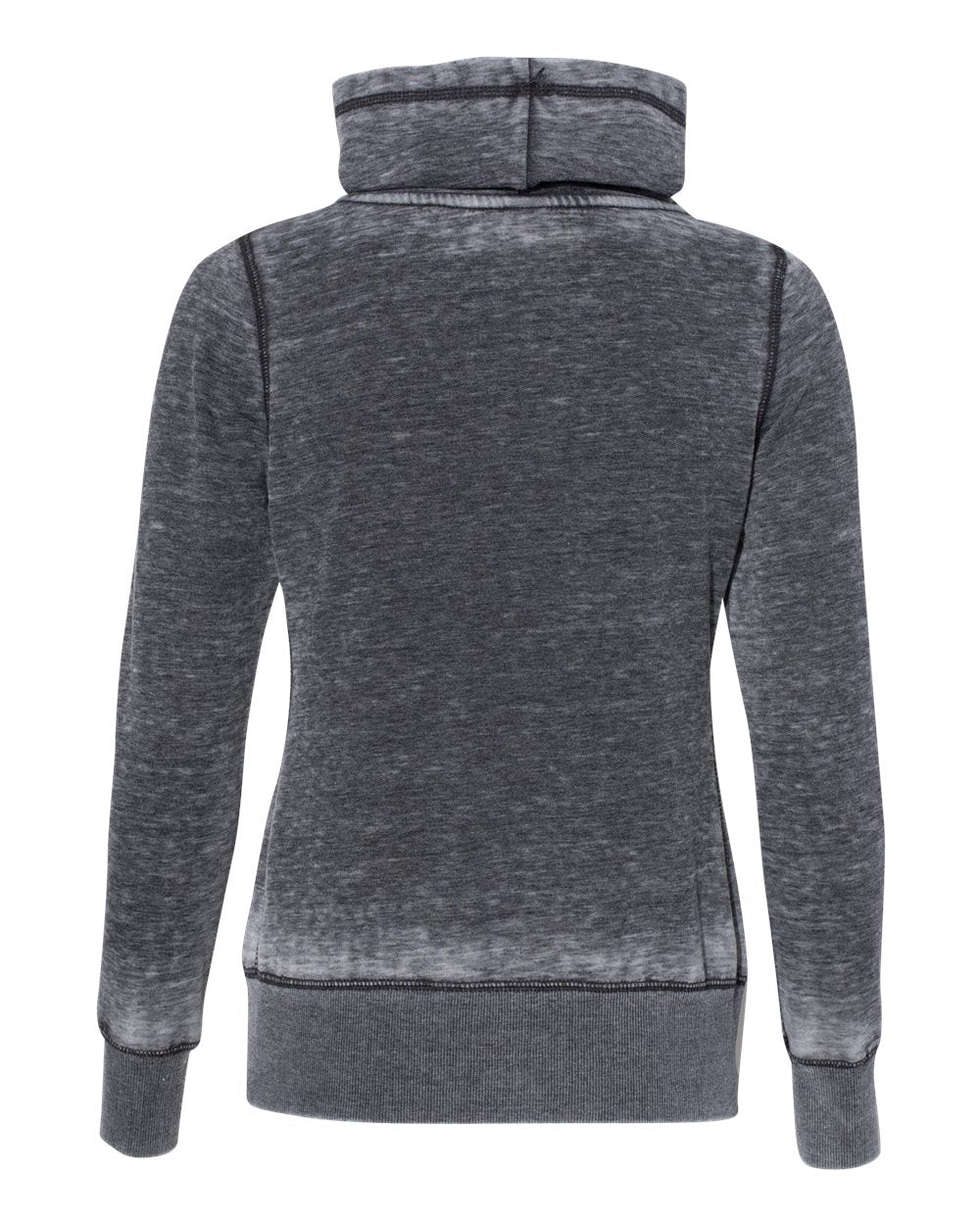 Women’s Zen Fleece Cowl Neck Sweatshirt - Back - B33128133 - Dark Smoke