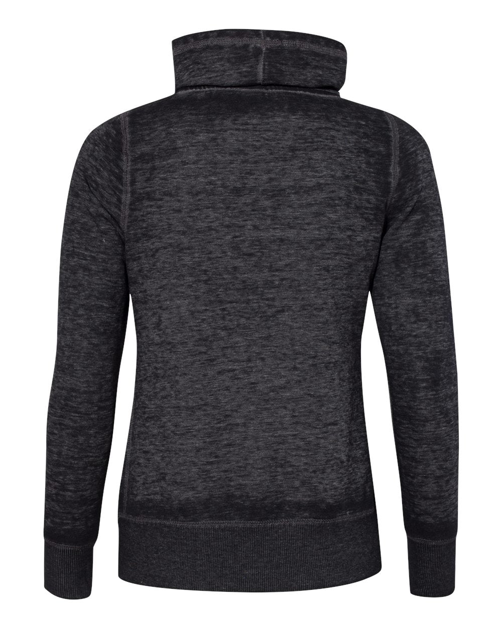Women’s Zen Fleece Cowl Neck Sweatshirt - Back - B33128503 - Twisted Black