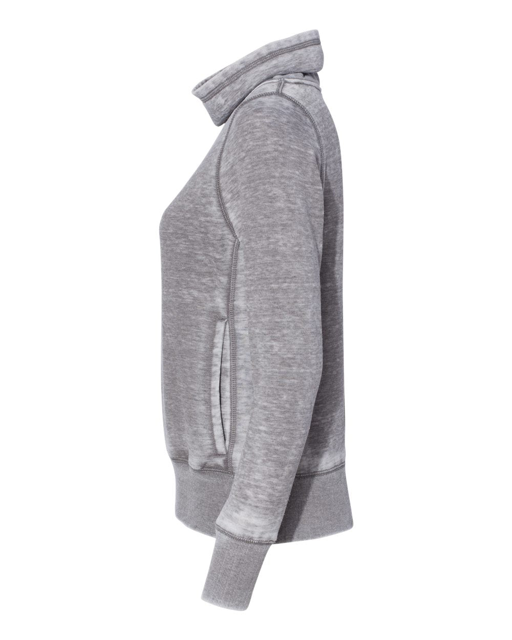 Women’s Zen Fleece Cowl Neck Sweatshirt - DirectSide - B33128093 - Cement