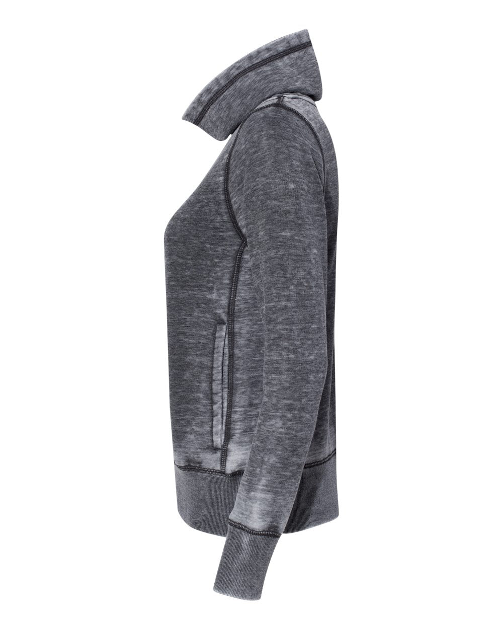 Women’s Zen Fleece Cowl Neck Sweatshirt - DirectSide - B33128133 - Dark Smoke