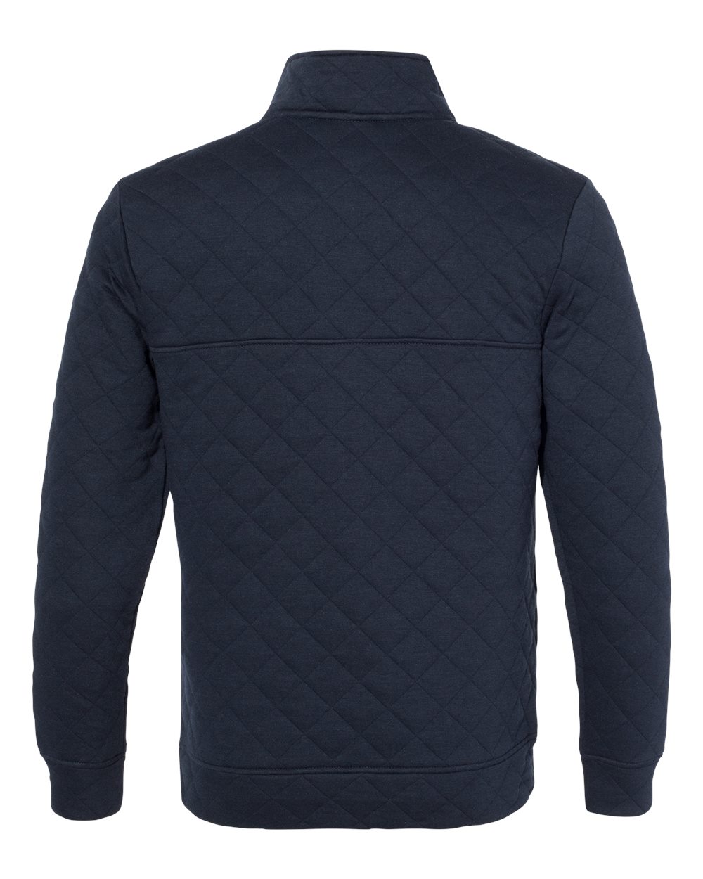 Men's Quilted Snap Pullover - Back - B11428653 - Navy