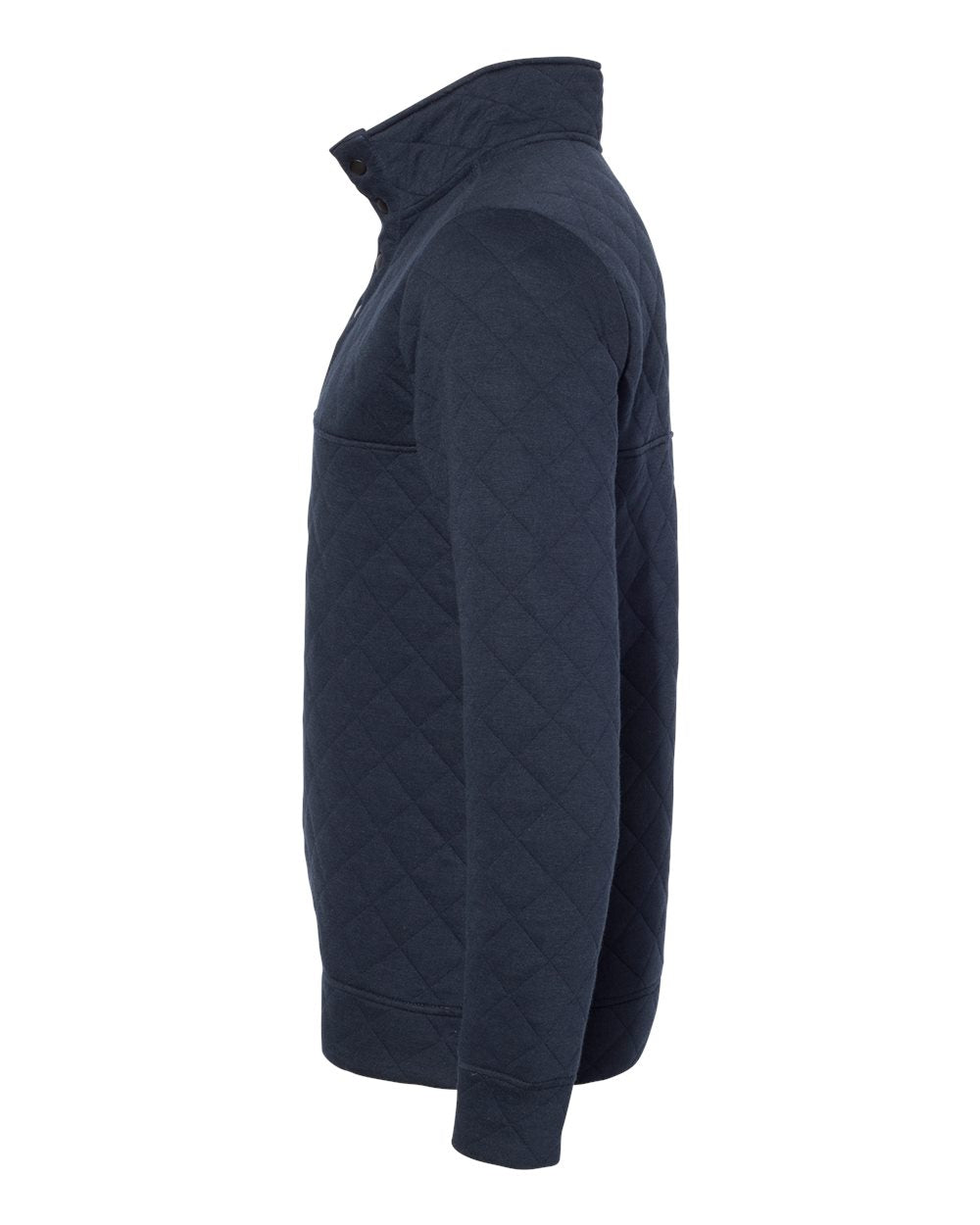 Men's Quilted Snap Pullover - DirectSide - B11428653 - Navy