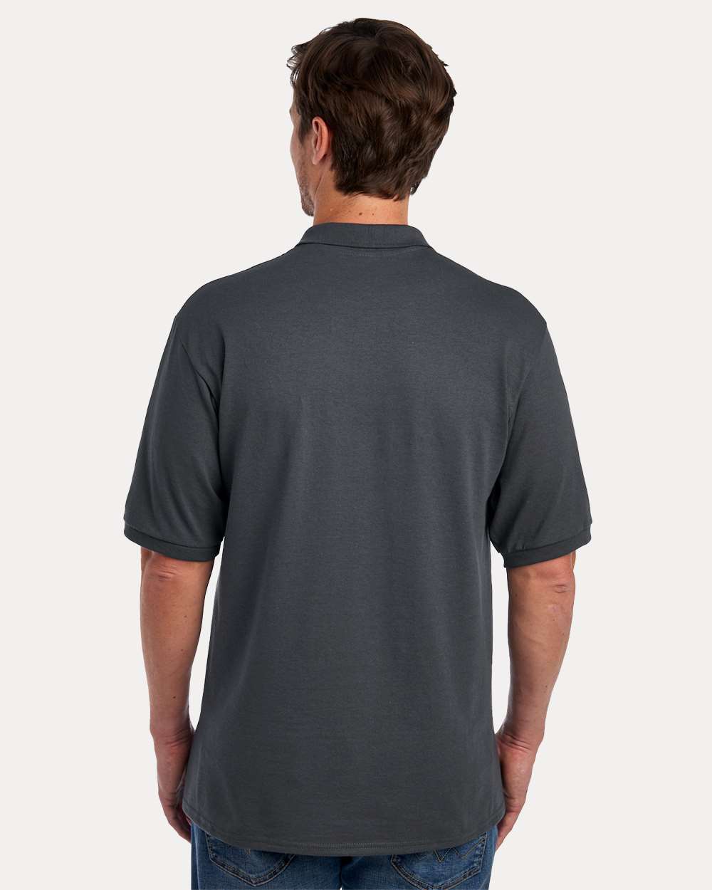 Men's Dri-Power® Polo - OnModelBack - B02235093 - Charcoal Grey