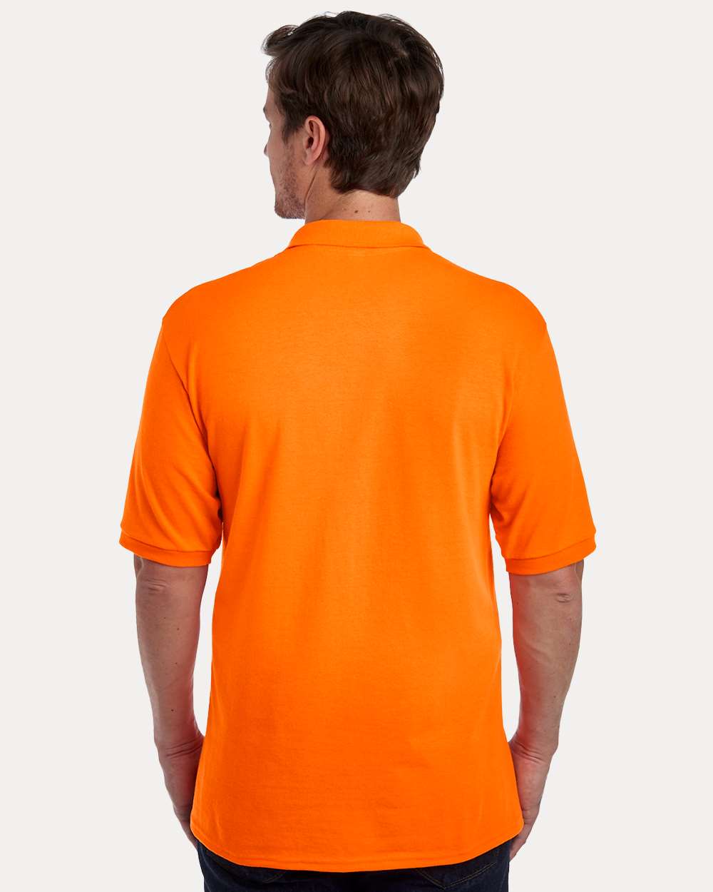 Men's Dri-Power® Polo - OnModelBack - B02235153 - Safety Orange