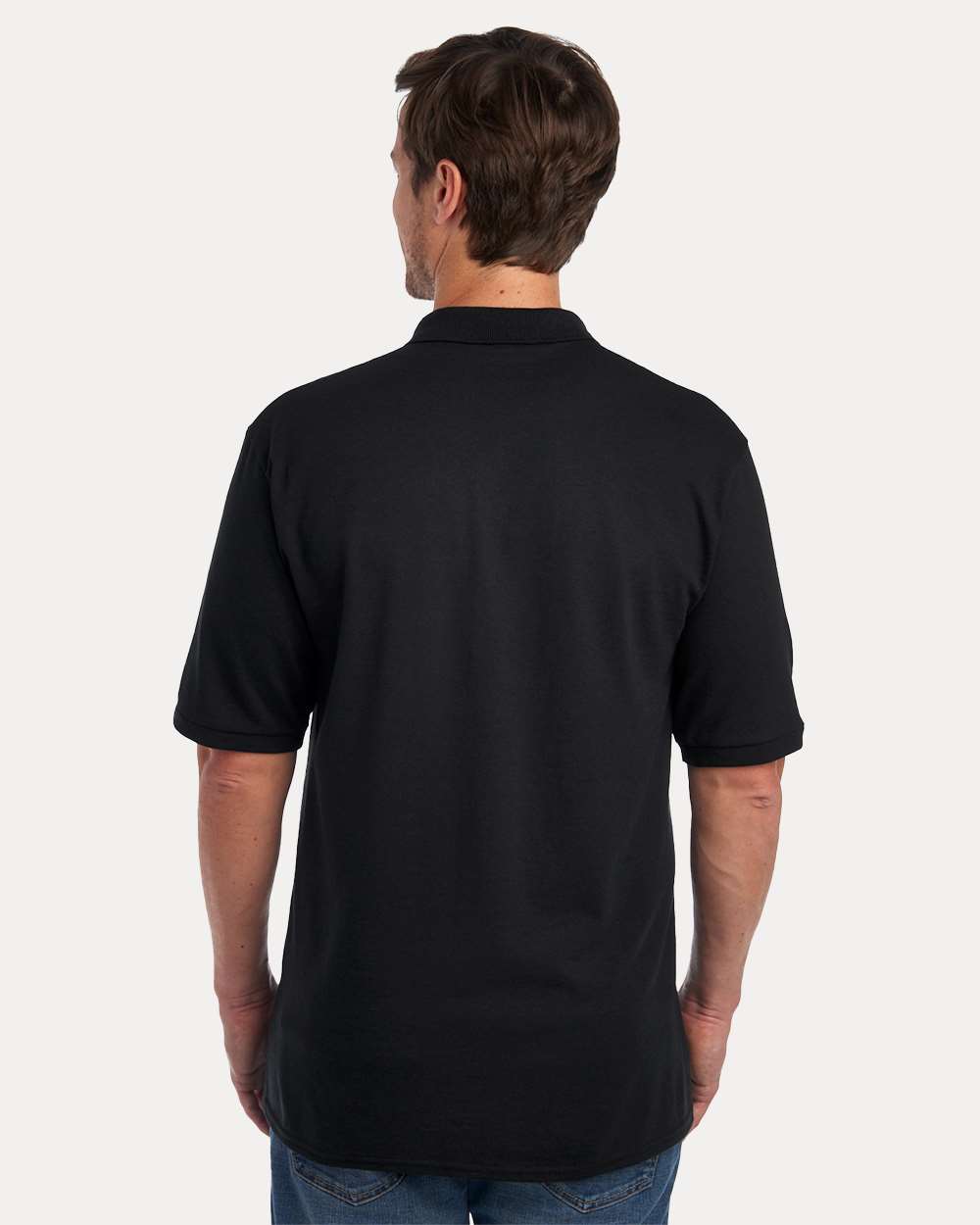 Men's Dri-Power® Polo - OnModelBack - B02235503 - Black