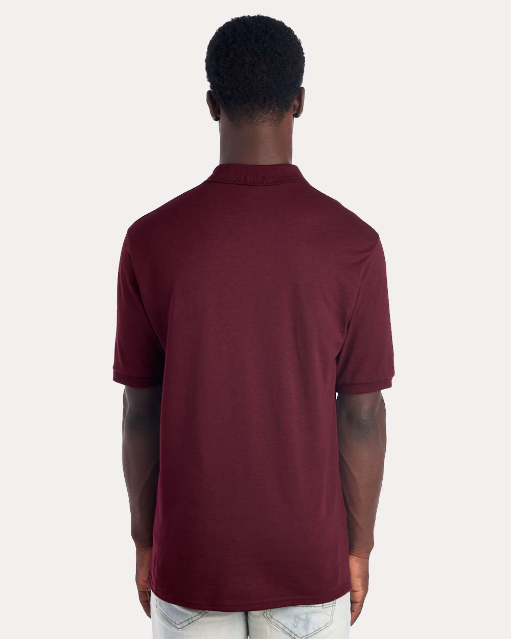 Men's Dri-Power® Polo - OnModelBack - B02235533 - Maroon