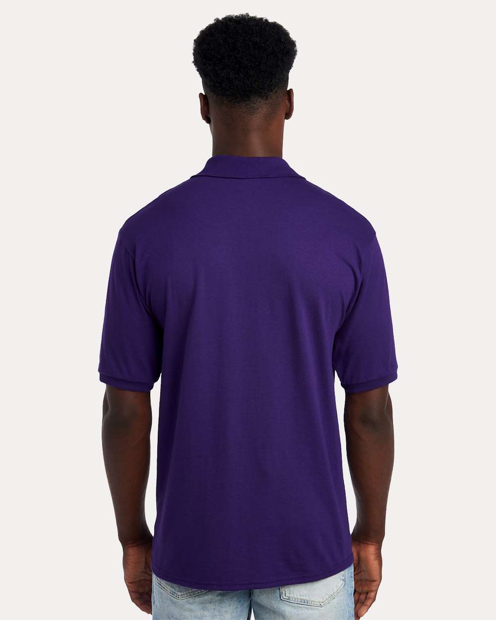 Men's Dri-Power® Polo - OnModelBack - B02235673 - Deep Purple