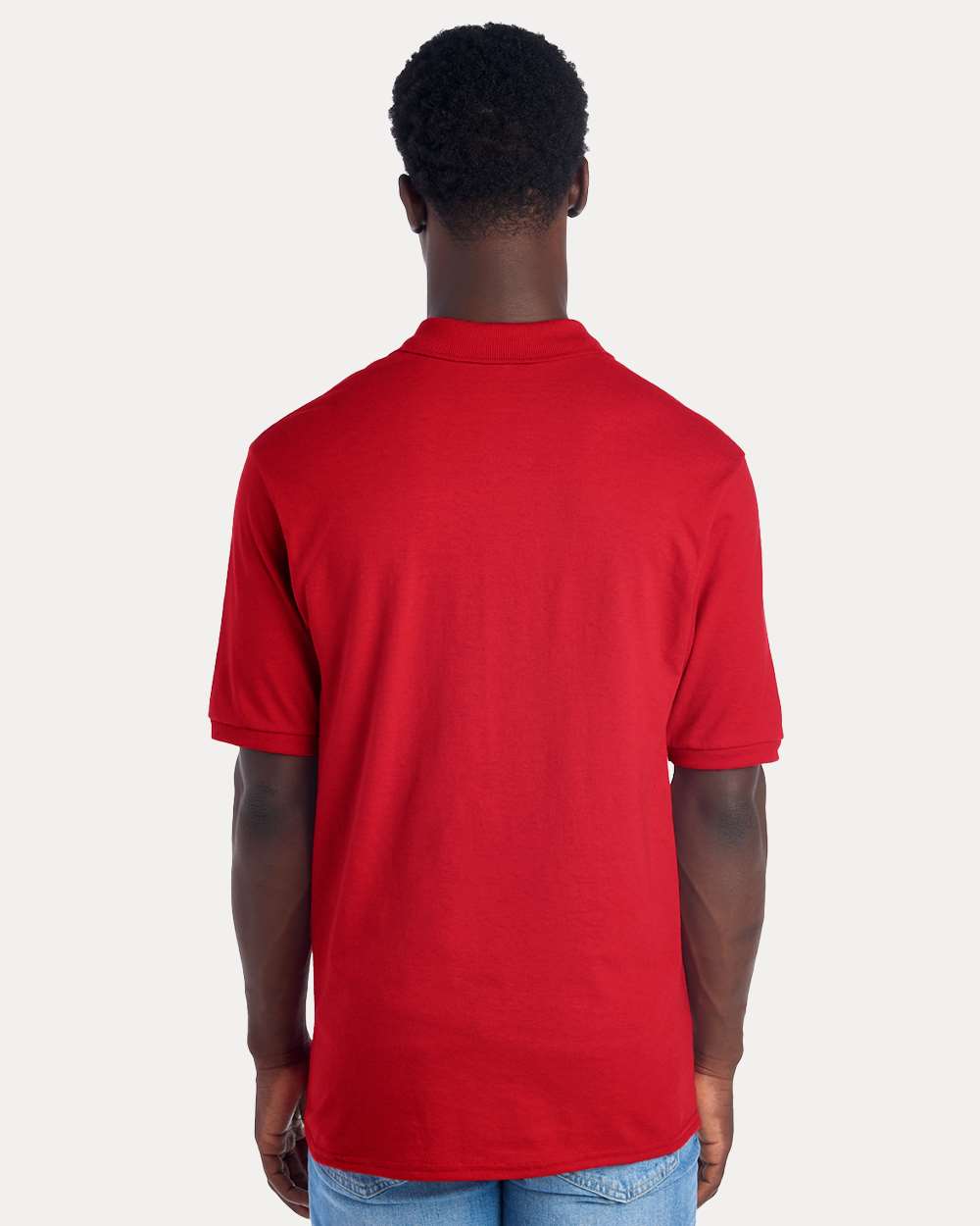 Men's Dri-Power® Polo - OnModelBack - B02235703 - True Red