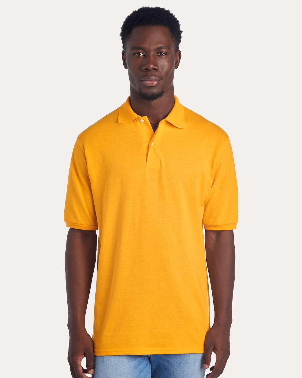 Men's Dri-Power® Polo - OnModelFront - B02235123 - Gold