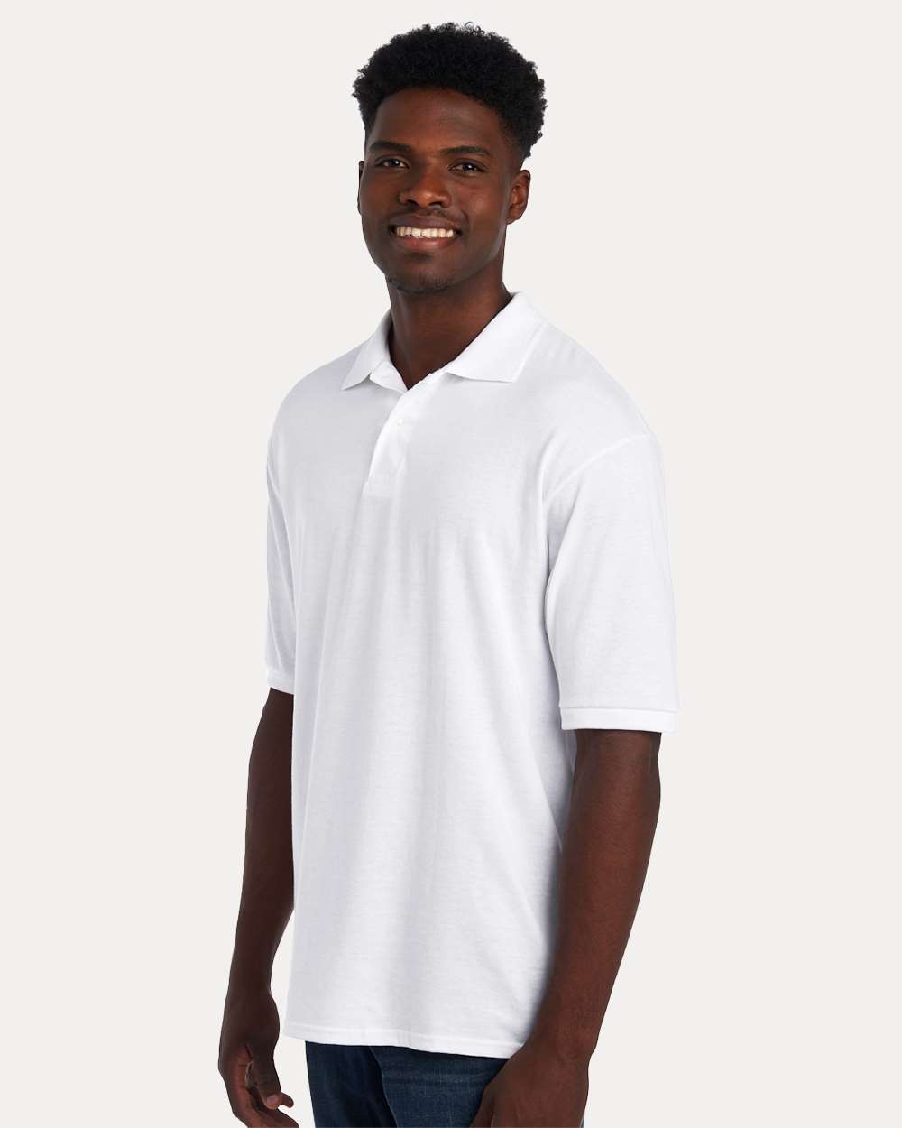 Men's Dri-Power® Polo - OnModelSide - B02235003 - White