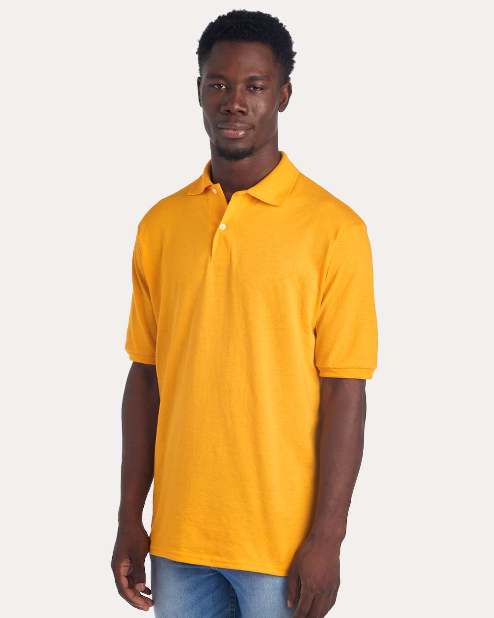 Men's Dri-Power® Polo - OnModelSide - B02235123 - Gold