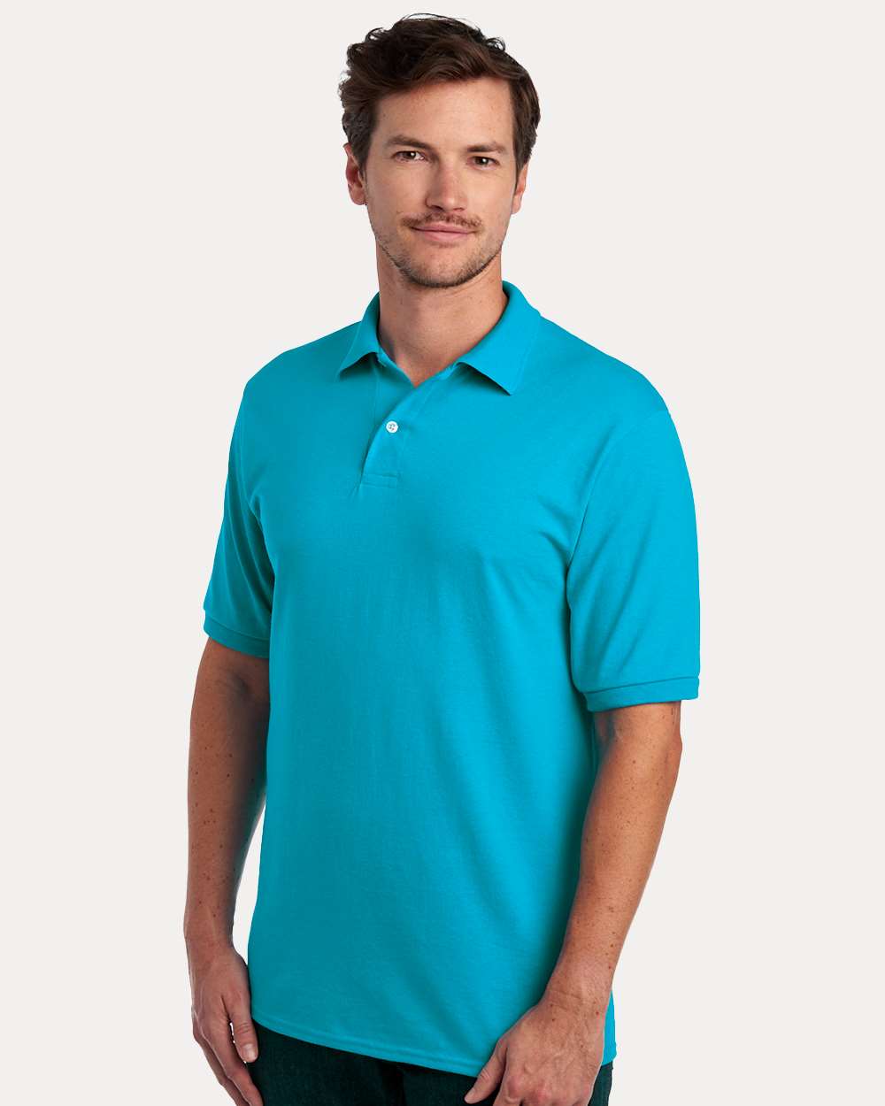 Men's Dri-Power® Polo - OnModelSide - B02235143 - California Blue