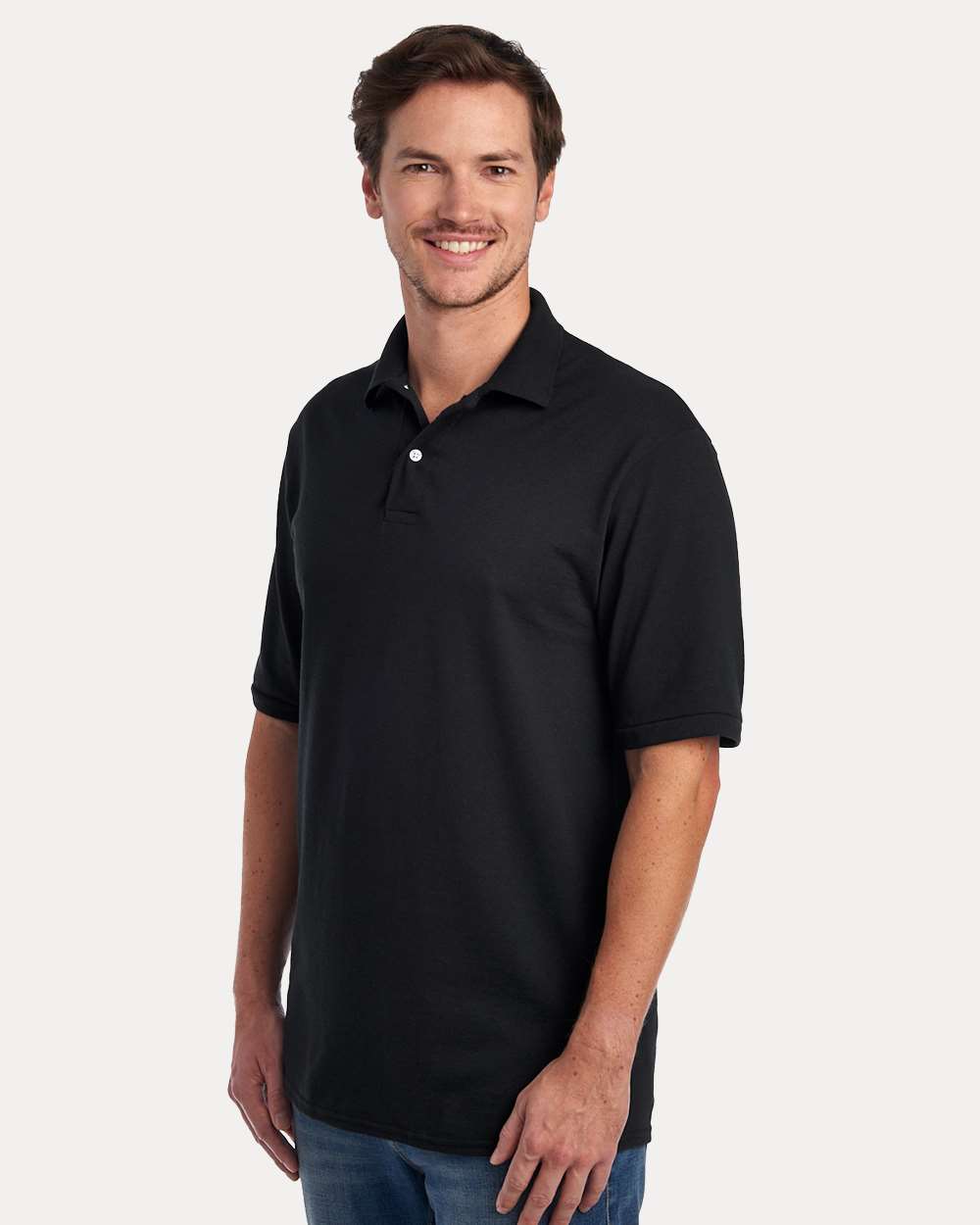 Men's Dri-Power® Polo - OnModelSide - B02235503 - Black