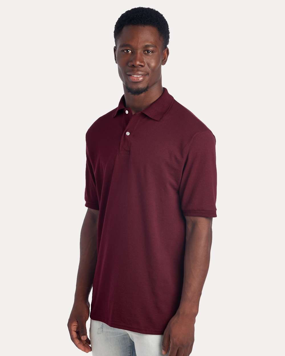 Men's Dri-Power® Polo - OnModelSide - B02235533 - Maroon