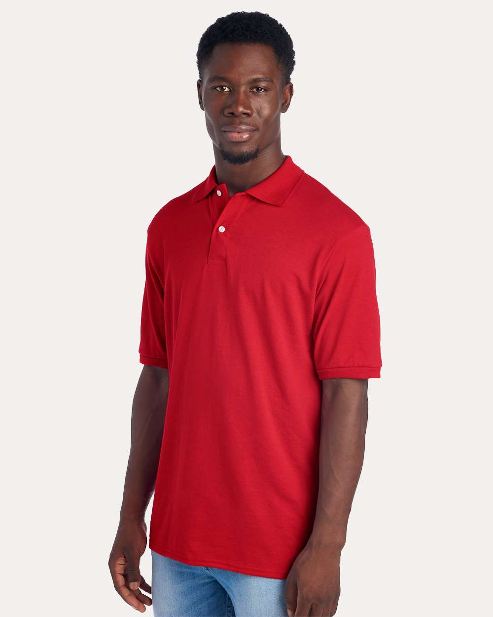Men's Dri-Power® Polo - OnModelSide - B02235703 - True Red