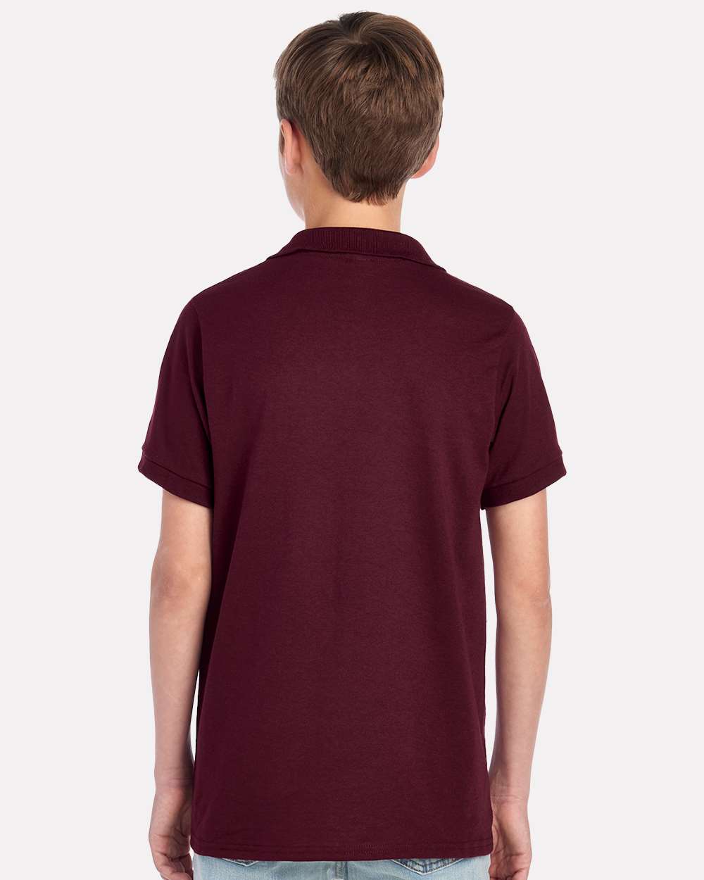 Youth Dri-Power® Polo - OnModelBack - B02535533 - Maroon