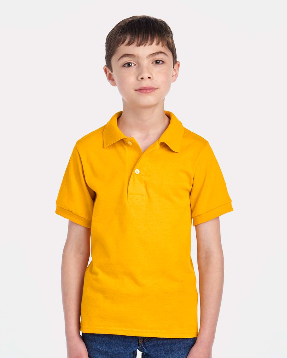 Youth Dri-Power® Polo - OnModelFront - B02535123 - Gold