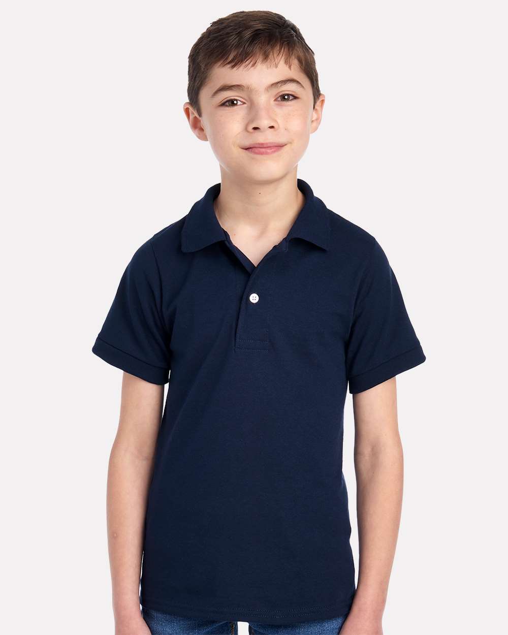 Youth Dri-Power® Polo - OnModelFront - B02535653 - J. Navy