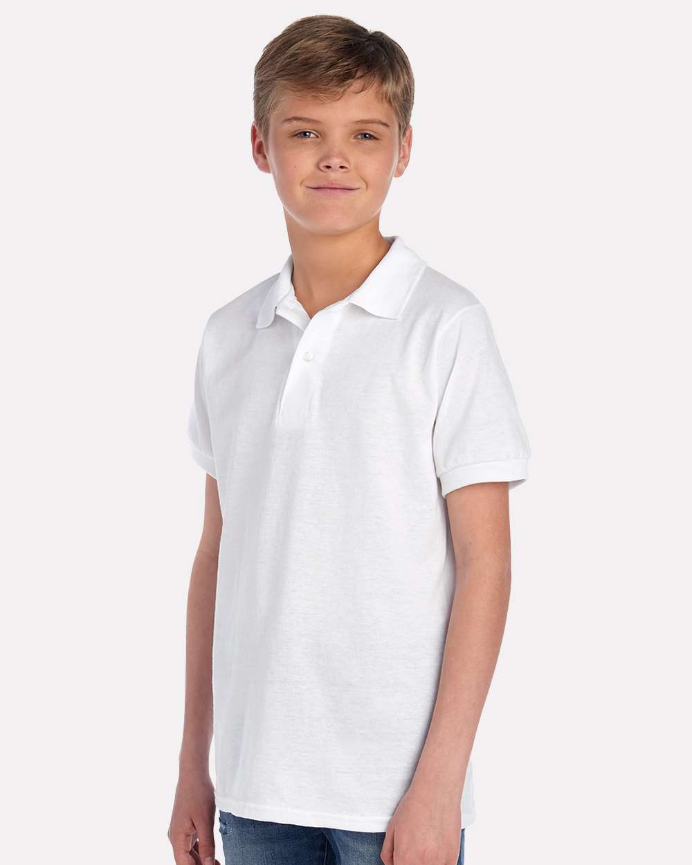Youth Dri-Power® Polo - OnModelSide - B02535003 - White