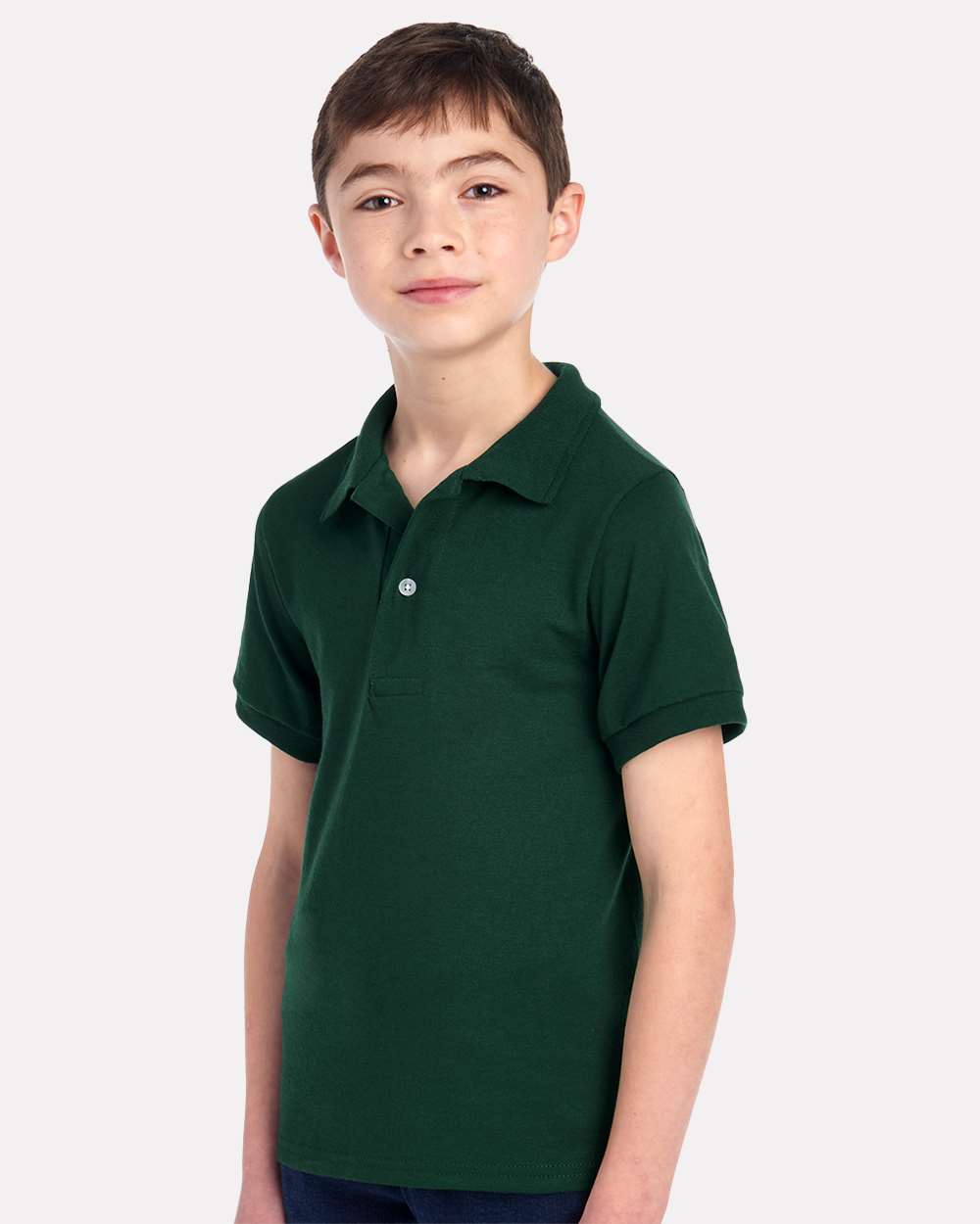 Youth Dri-Power® Polo - OnModelSide - B02535543 - Forest Green