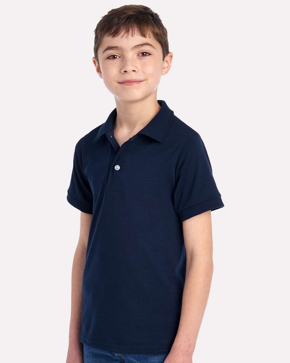 Youth Dri-Power® Polo - OnModelSide - B02535653 - J. Navy