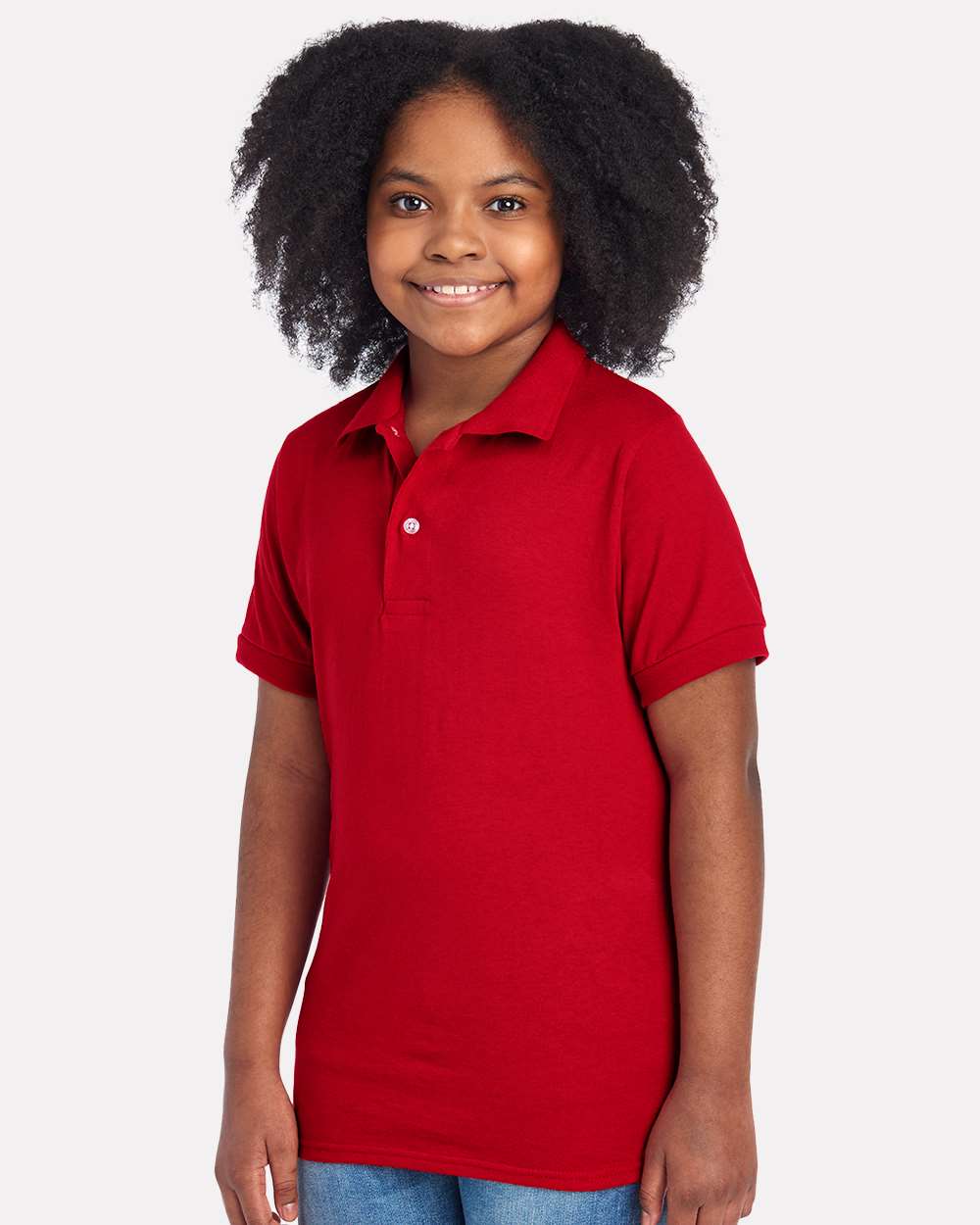 Youth Dri-Power® Polo - OnModelSide - B02535703 - True Red