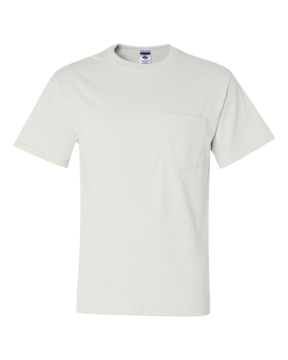 Unisex Dri-Power® 50/50 Pocket T-Shirt - Front - B07235003 - White