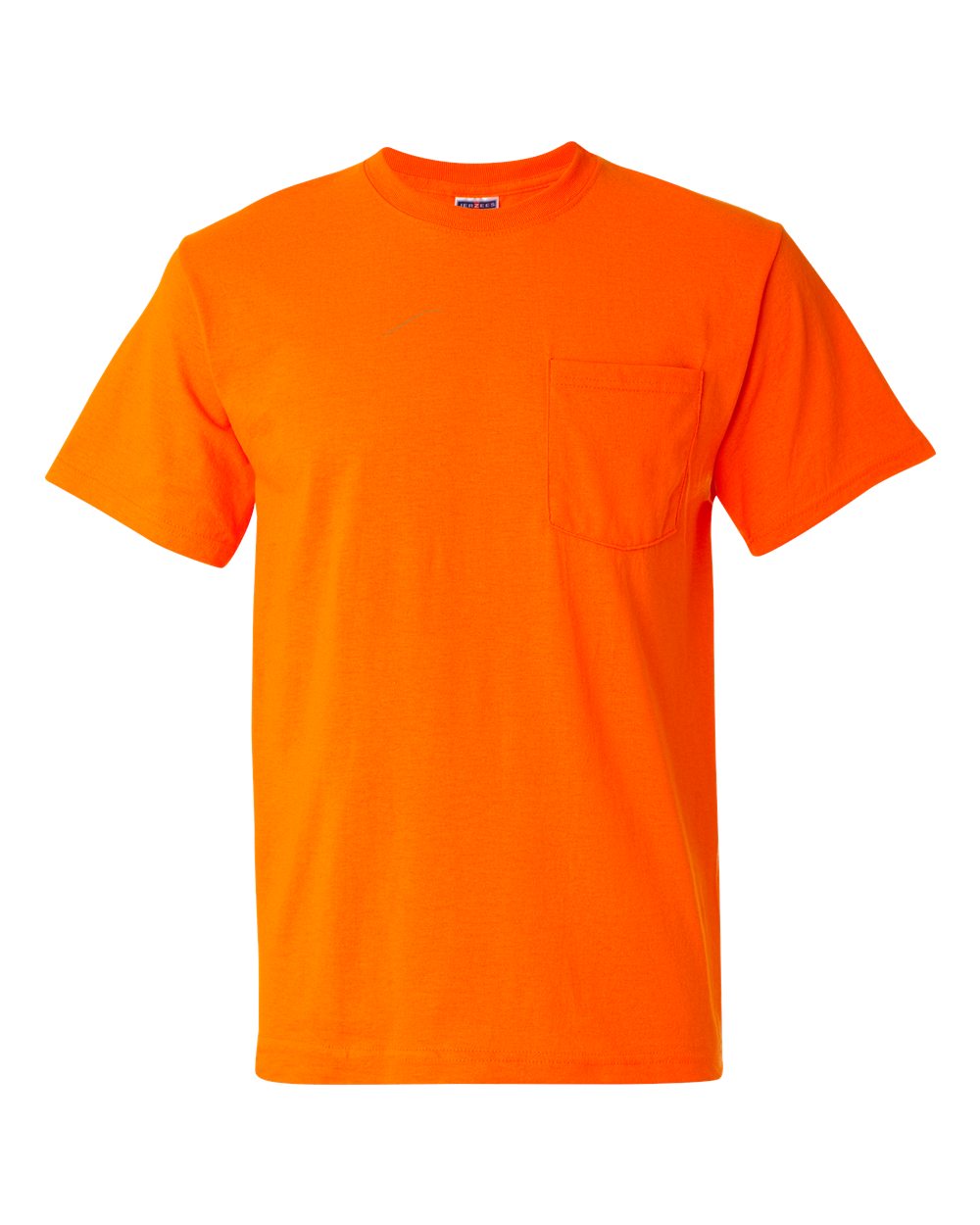Unisex Dri-Power® 50/50 Pocket T-Shirt - Front - B07235153 - Safety Orange