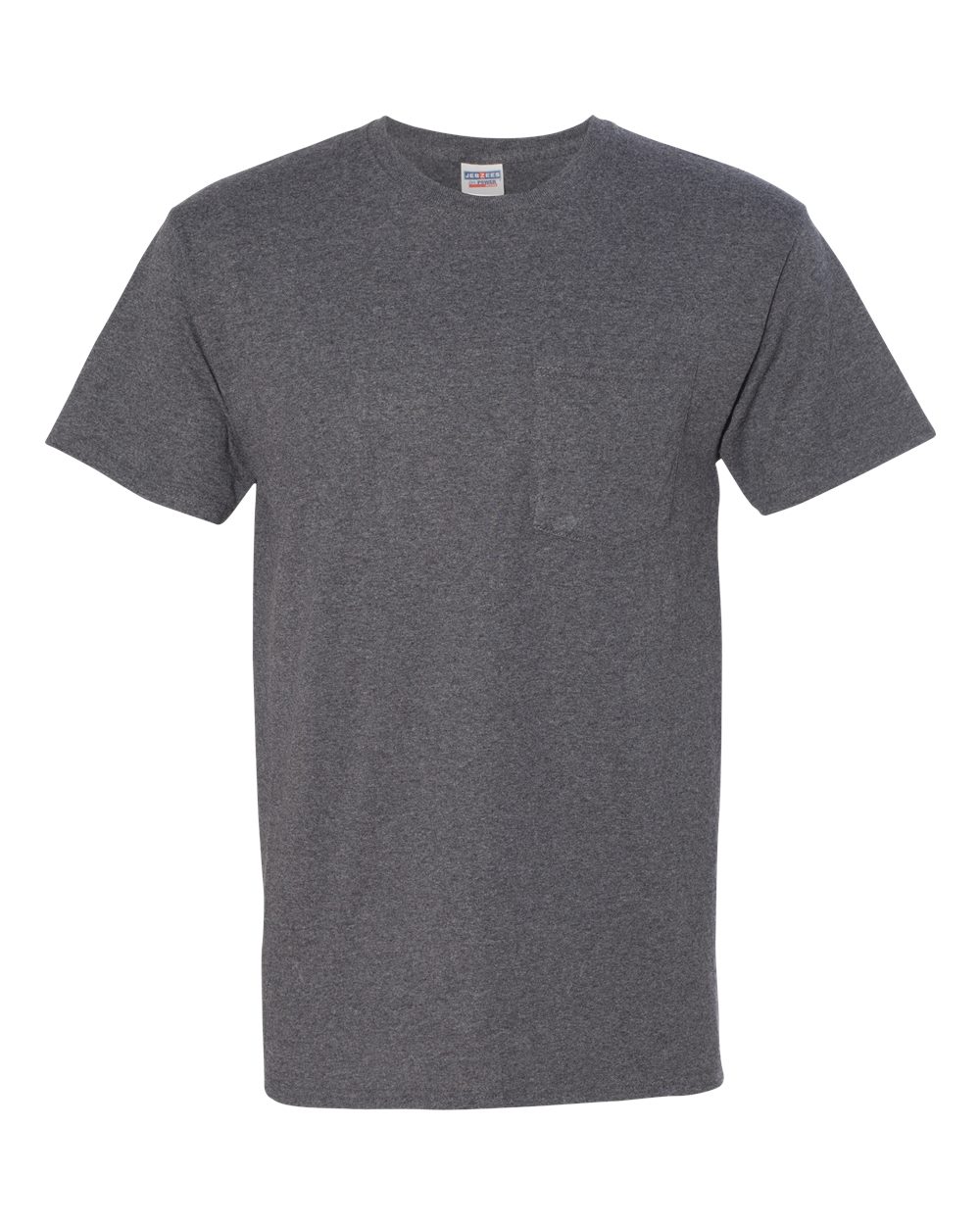 Unisex Dri-Power® 50/50 Pocket T-Shirt - Front - B07235513 - Black Heather