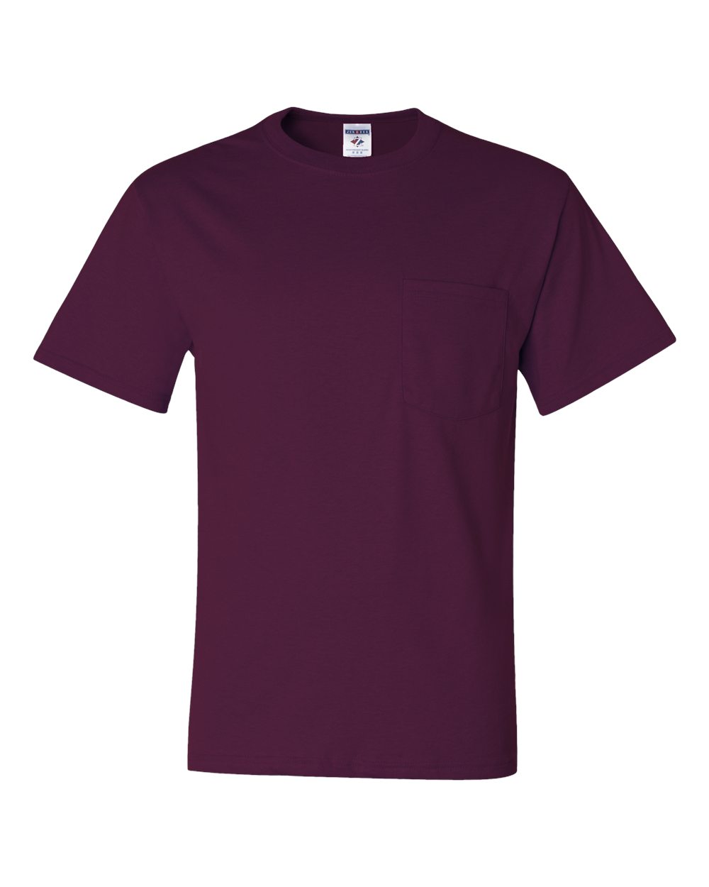 Unisex Dri-Power® 50/50 Pocket T-Shirt - Front - B07235533 - Maroon