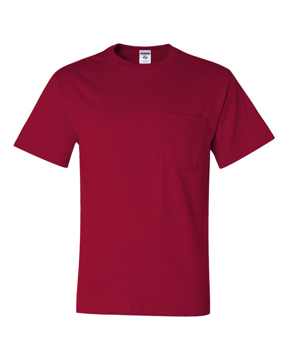 Unisex Dri-Power® 50/50 Pocket T-Shirt - Front - B07235703 - True Red