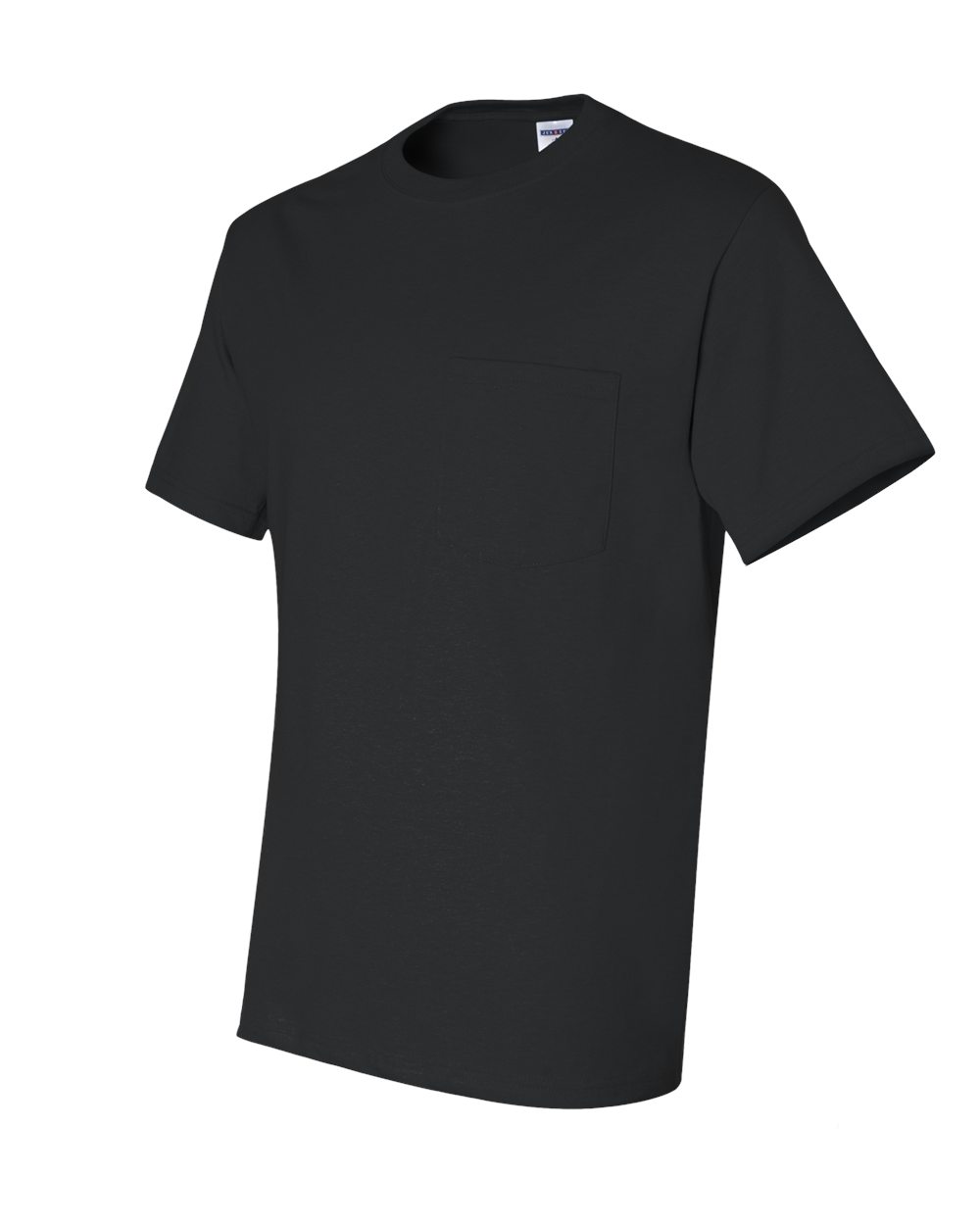 Unisex Dri-Power® 50/50 Pocket T-Shirt - Side - B07235503 - Black