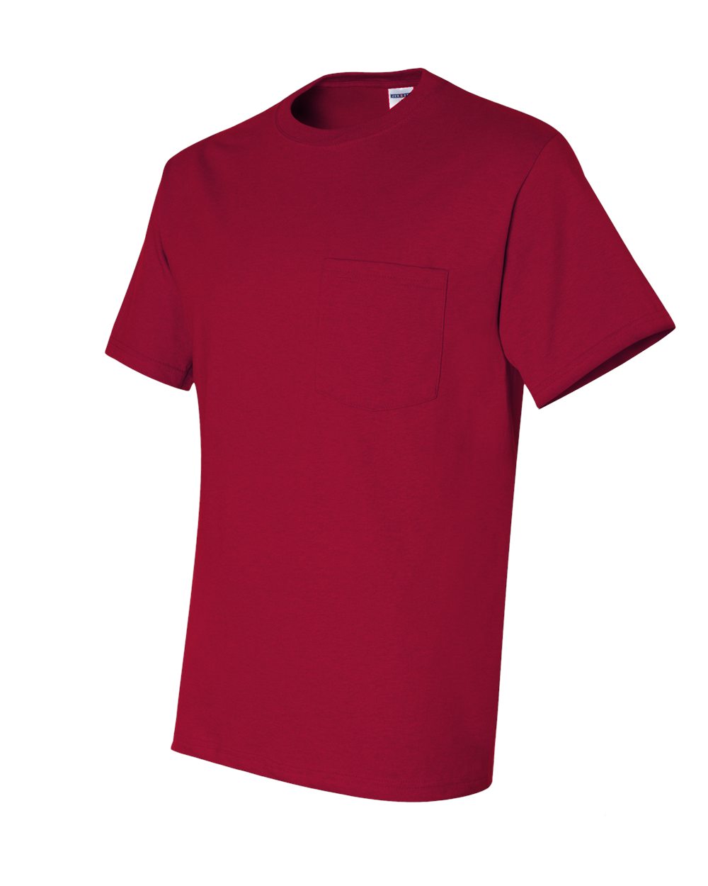 Unisex Dri-Power® 50/50 Pocket T-Shirt - Side - B07235703 - True Red