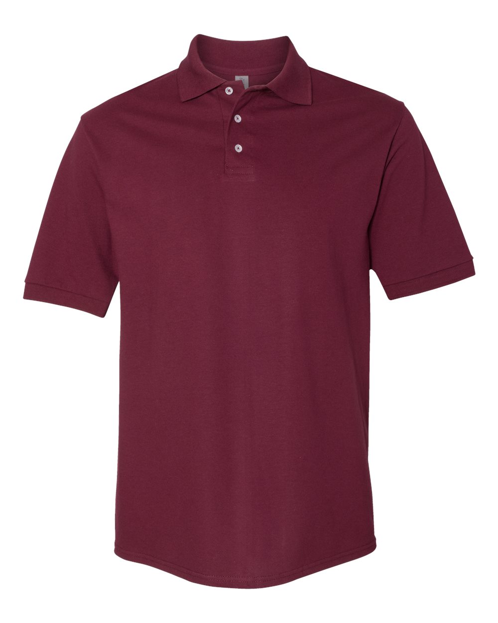 Men's 100% Ring-Spun Cotton Piqué Polo - Front - B54335533 - Maroon