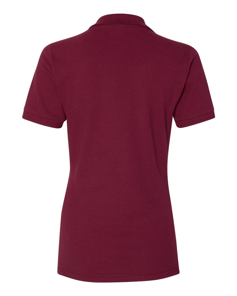 Women's 100% Ring-Spun Cotton Piqué Polo - Back - B54435533 - Maroon